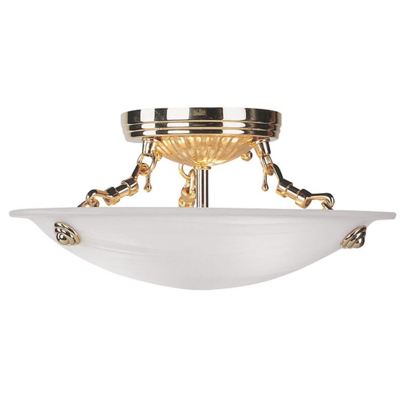 Oasis 12 Inch 3 Light Semi Flush Mount by Livex Lighting